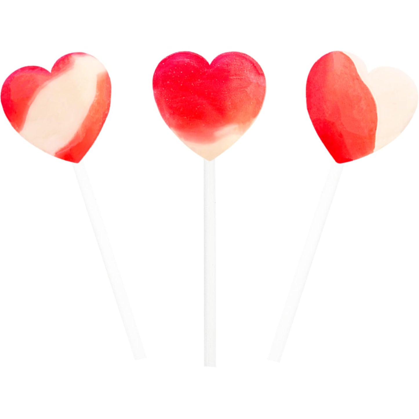 Fruidles Lollipops Mini Heart Shaped Flavored Delicious Lollipop, Individually Wrapped, 5G Lollipop (60 Lollipops, Strawberry &
