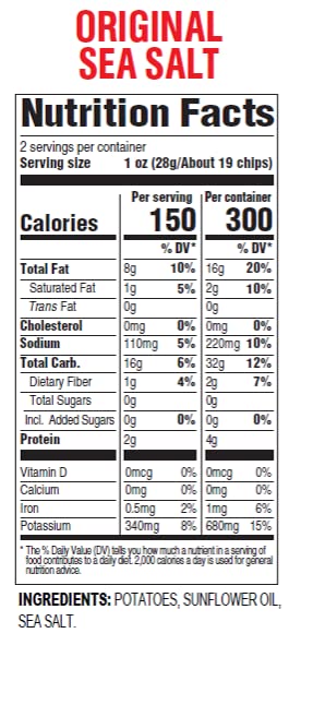 Hal'S New York Kettle Cooked Gluten Free Original Sea Salt Salted Potato Chip Crisps, 2 Oz (Pack Of 6)