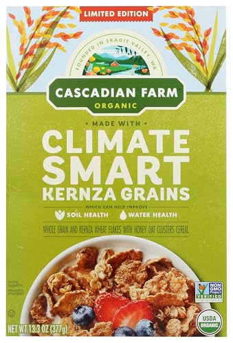 Cascadian Farm Organic Cereal Kernza, 13.3 Ounce, Climate Smart