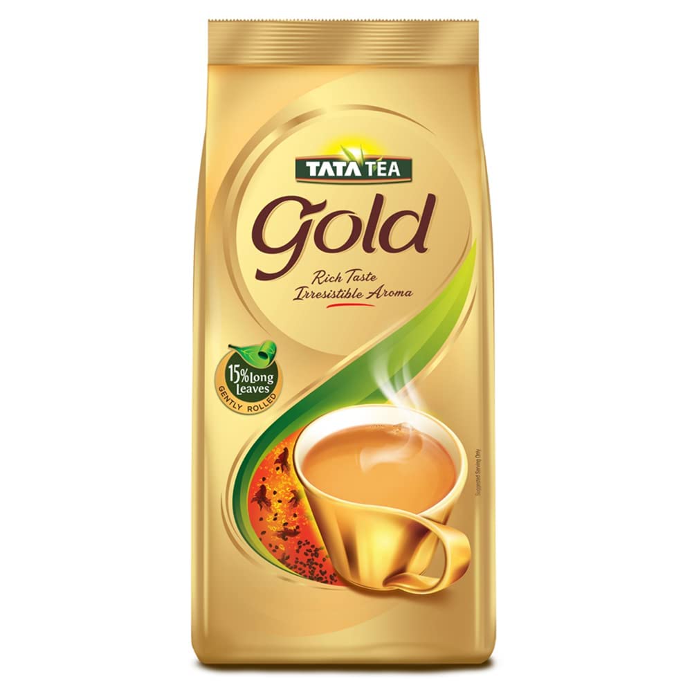 Tata Tea Gold , Black Tea, Pouch, Loose Leaves, 500 Grams
