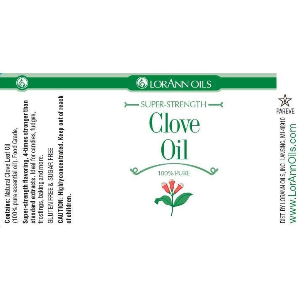 LorAnn Clove Leaf Oil Natural Flavor, 1 oz Bottle, Clear to Pale Yellow, Model 0080