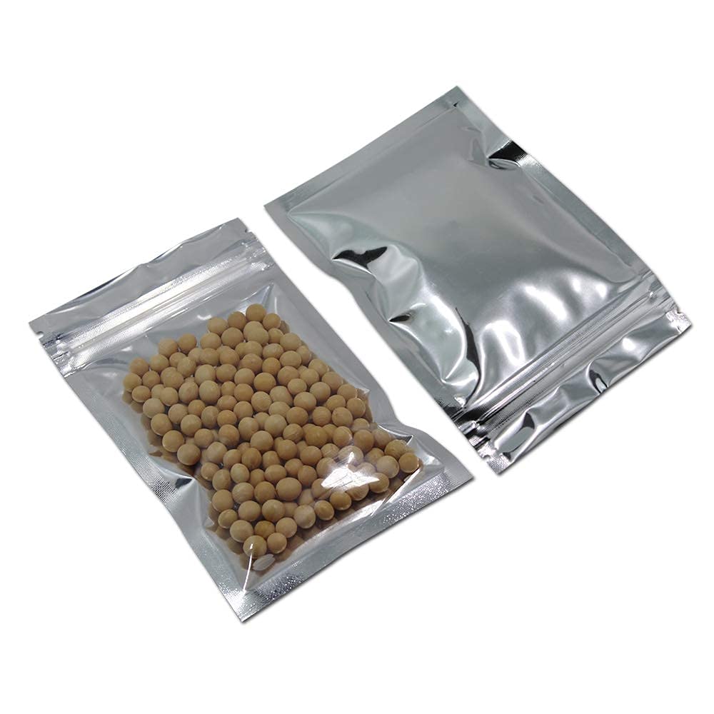 500 Pack 16X24Cm (63X94 Inch) Clear Front Resealable Heat Seal Bags For Zip Bulk Food Storage Lock Bag Reclosable Airtight Foil