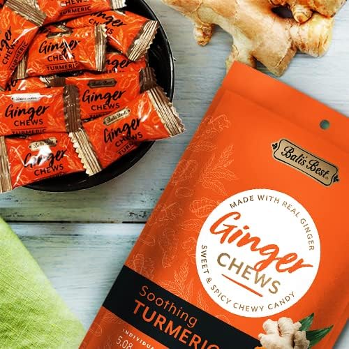 Balis Best Ginger Chews - Turmeric Flavor - 5.08oz Bag - Pack of 1