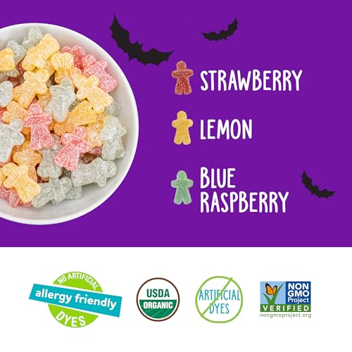 YumEarth Organic Halloween Sour Littles Chewy Candy - Allergy Friendly (Top 9 Free), No Artificial Dyes, Non GMO, Gluten Free, V