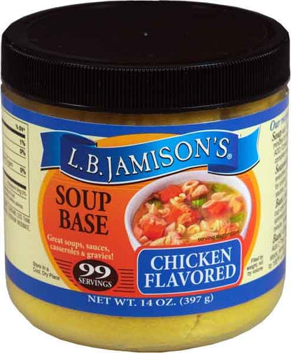 L.B. Jamisons Chicken Flavored Soup Base, 3-Pack 14 oz. Jars