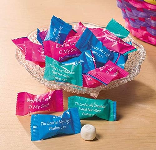 216ct Bible Verse Butter Mints Bulk - Individually Wrapped Christian Candy for Easter, Church, Sunday School, Weddings, Graduati