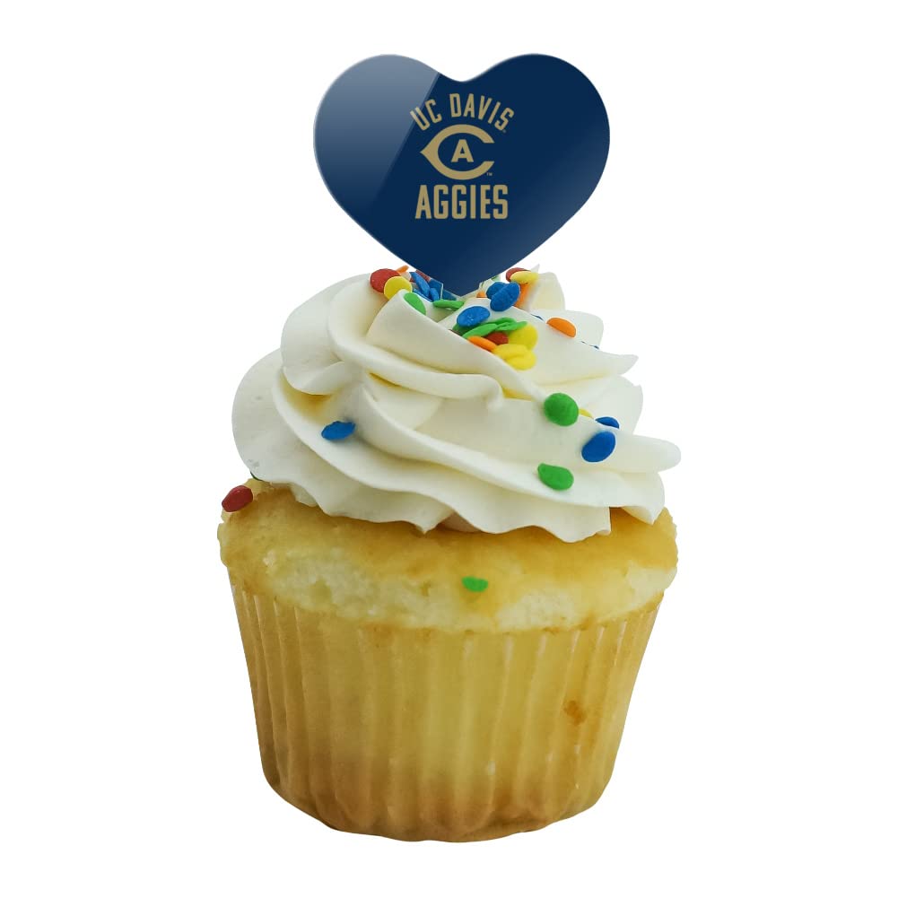 GRAPHICS & MORE UC Davis Aggies Cupcake Picks Set of 6, Acrylic, Multi Color, One Size