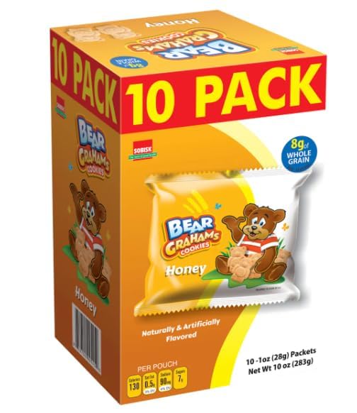 Sobisk Honey Graham Cracker Bear Cookies, 10-ct. Packs