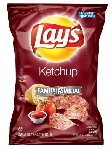 Canadian Lays Ketchup Flavour Chips [5 Large Bags] by Lays