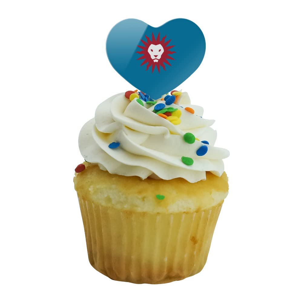 GRAPHICS & MORE Cupcake Picks Set of 6 - Acrylic Heart Toppers for Loyola Marymount University, One Size