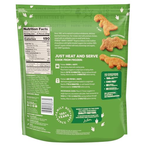 Perdue Organic Dino Chicken Nuggets, 24 oz