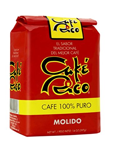 Cafe Rico Ground Regular Puerto Rican Coffee, 14 Ounce Bag (8 Bags)