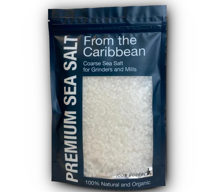 Premium Caribbean Real Sea Salt For Grinder Refill 16 Oz Kosher Certified, Rock Salt For Grinder, Clean Sea Salt, Organic Salt U
