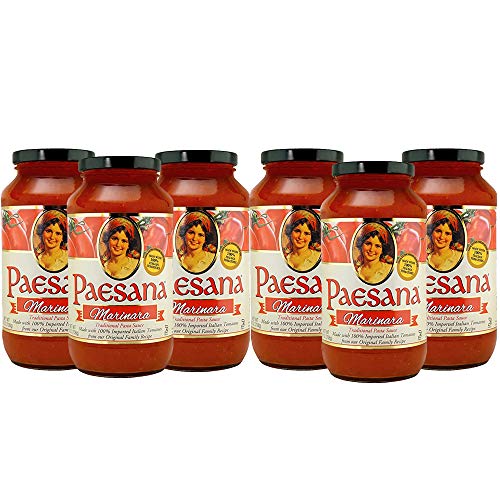 Paesana Traditional Marinara Pasta Sauce - Gluten Free Vegan Friendly And Made With 100% Imported Italian Tomatoes - Packed In T