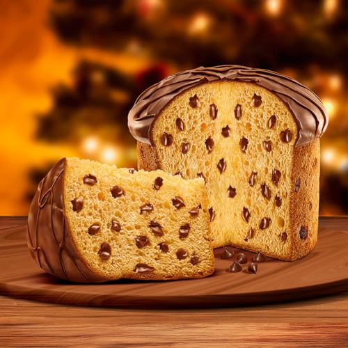 Bauducco Chocottone Chocolate Chips - Moist & Fresh Cake  Traditional Italian Recipe with Fudge Topping  Filled with Chocolate Chips  16.0 oz (Pack of 1)