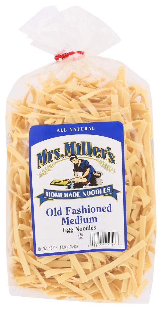 Mrs. Millers Old Fashioned Egg Noodles, Medium 16 Ounce (Pack of 4)