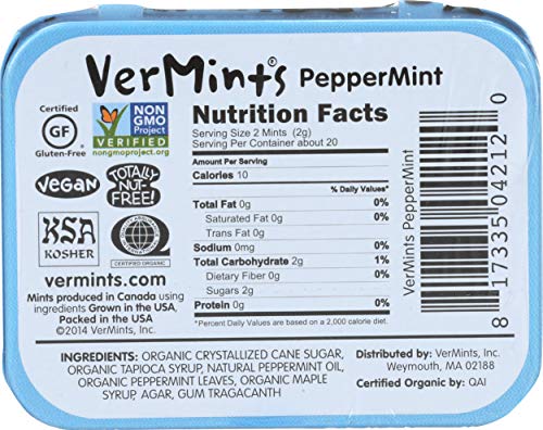 Vermints Candy Peppermint All Ntrl