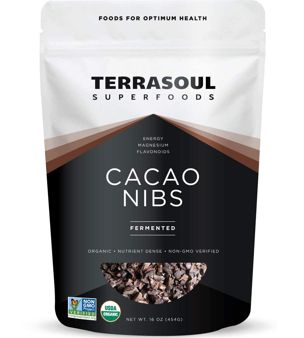 Terrasoul Superfoods Raw Organic Cacao Nibs, 2 Lbs (2 Pack) - Vegan, Keto