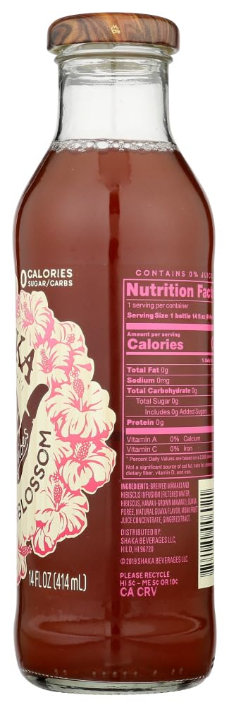 Shaka Tea Guava Gingerblossom Tea, 14 Oz (Pack Of 12)