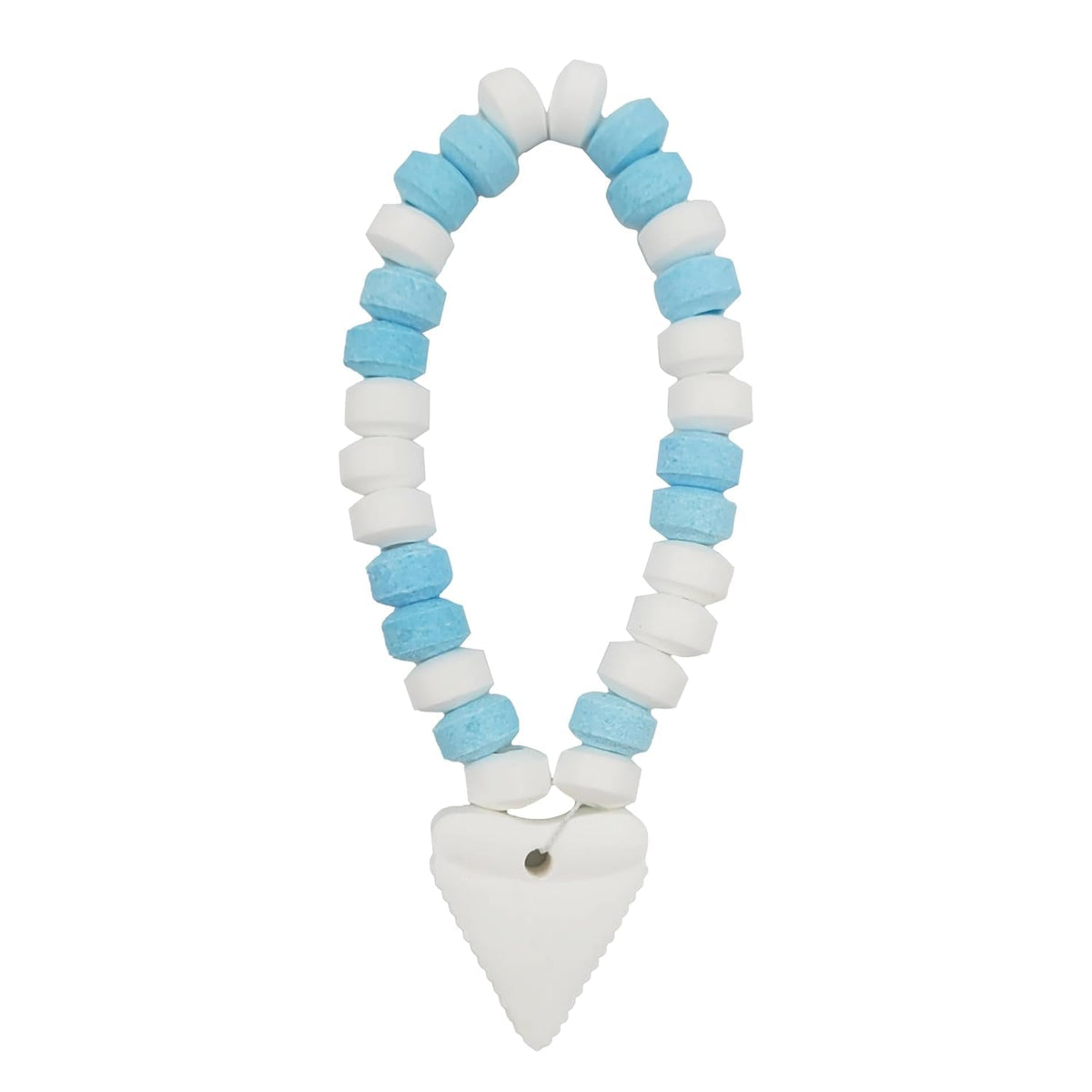 Fruidles Shark Tooth Candy Bracelet, Multicolor Fruit-Flavored Chewables, 12-Pack, Pink Yellow Violet Orange Green