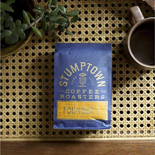 Stumptown Coffee Roasters, Medium Roast Organic Whole Bean Coffee - Founders Blend Bag with Flavor Notes of Vanilla and Cocoa P