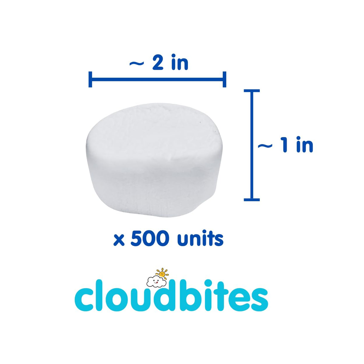 Cloudbites | Toasters | Individually Wrapped Marshmallows | Bulk Box | Great For S'Mores Or Snacks (Bulk Box X 500 Units)