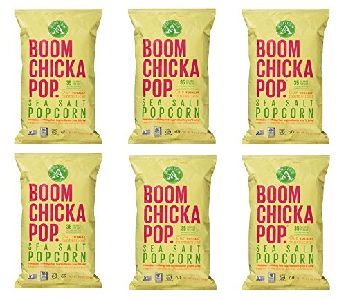 Angie's Boom Chicka Pop Sea Salt Popcorn, 4.8 Oz (Pack of 6)