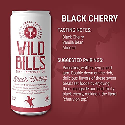 Wild Bills Craft Soda Variety Pack, 4 Flavors, Caffeine Free, Pure Cane Sugar, 12 Oz, 12 Pack