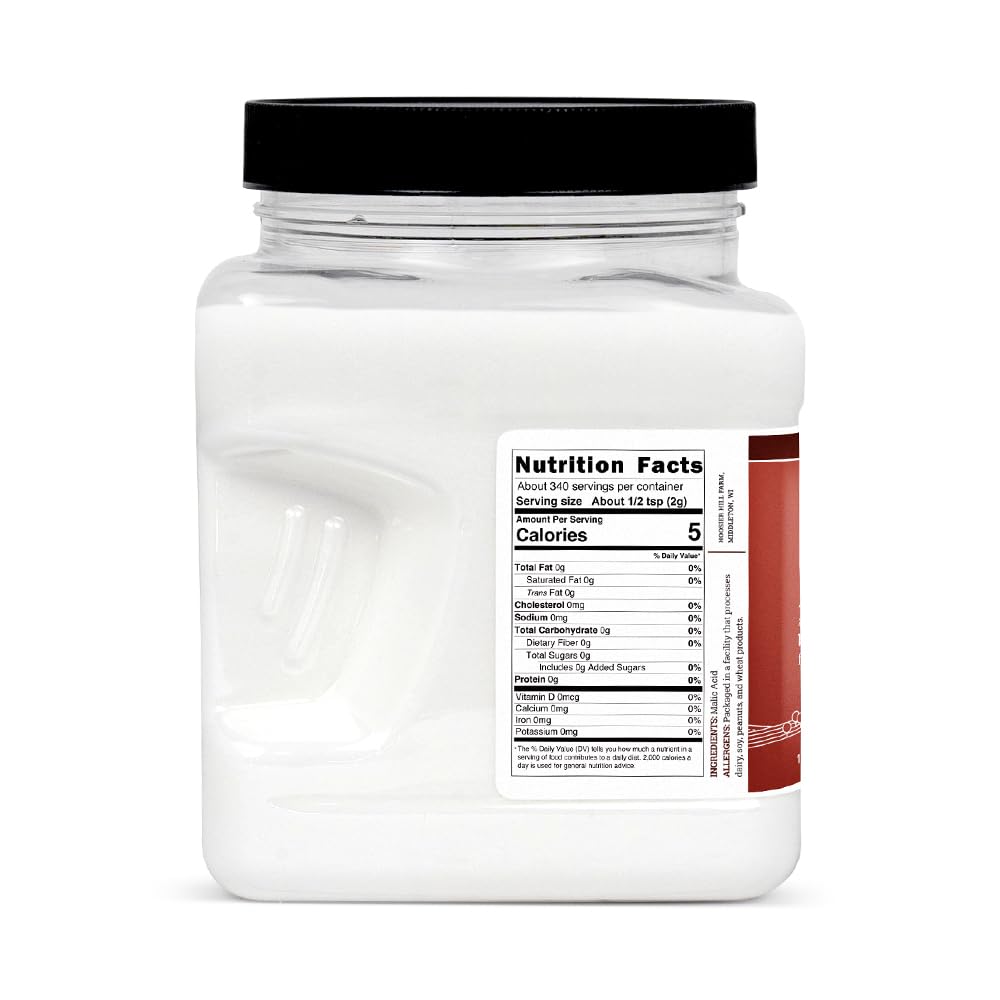 Hoosier Hill Farm Food Grade Malic Acid, 1.5 Pound (Pack of 1), Plastic Material