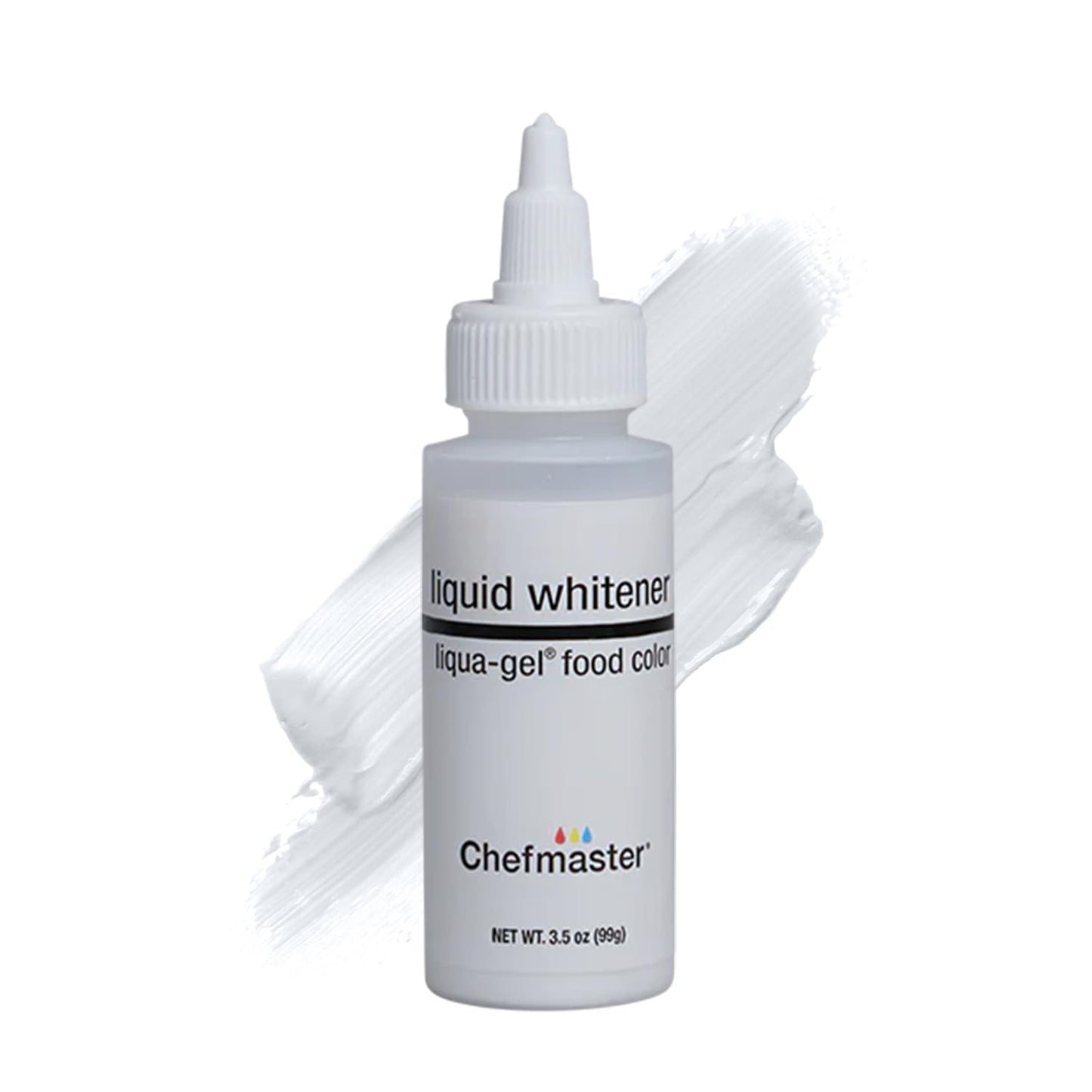 Chefmaster Liquid Whitener Gel Food Coloring - 3.5 Fl Oz, Fade-Resistant for Brighter Whites & Pastels