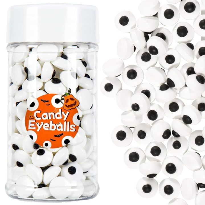 Edible Candy Eyes for Cake Decorating, 1cm Eyeball Candy Sprinkles for Cookie, Cupcake Toppers(100g/3.53oz)