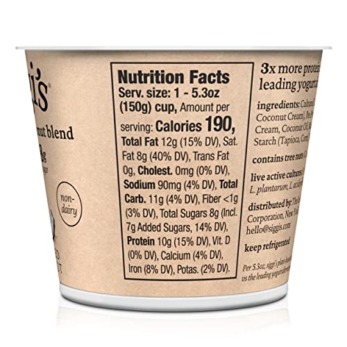 Siggis, Toasted Coconut Plant-Based Yogurt, 5.3 Ounce