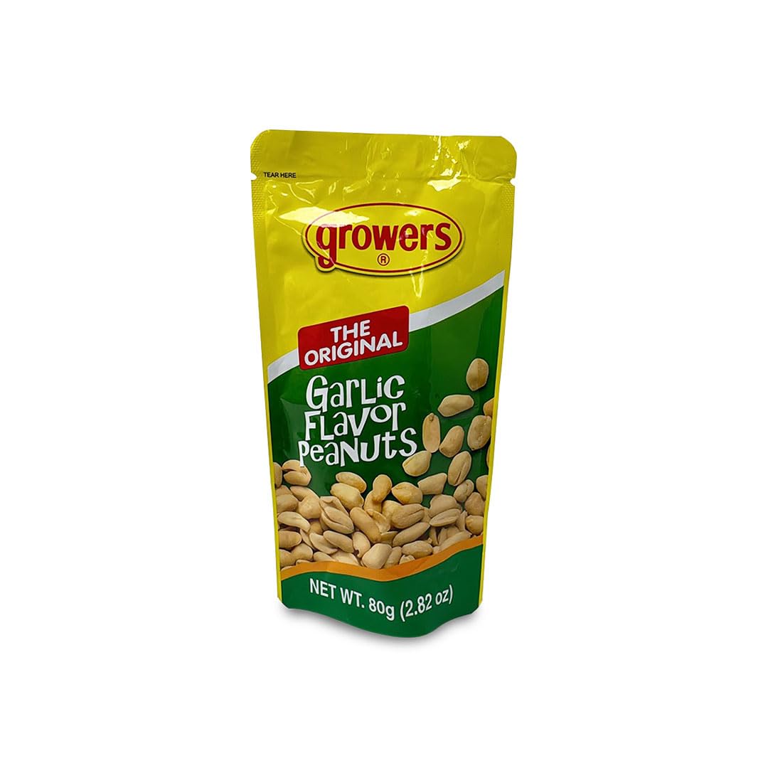 10-Packs Growers Peanut Garlic Flavor 80G Ea