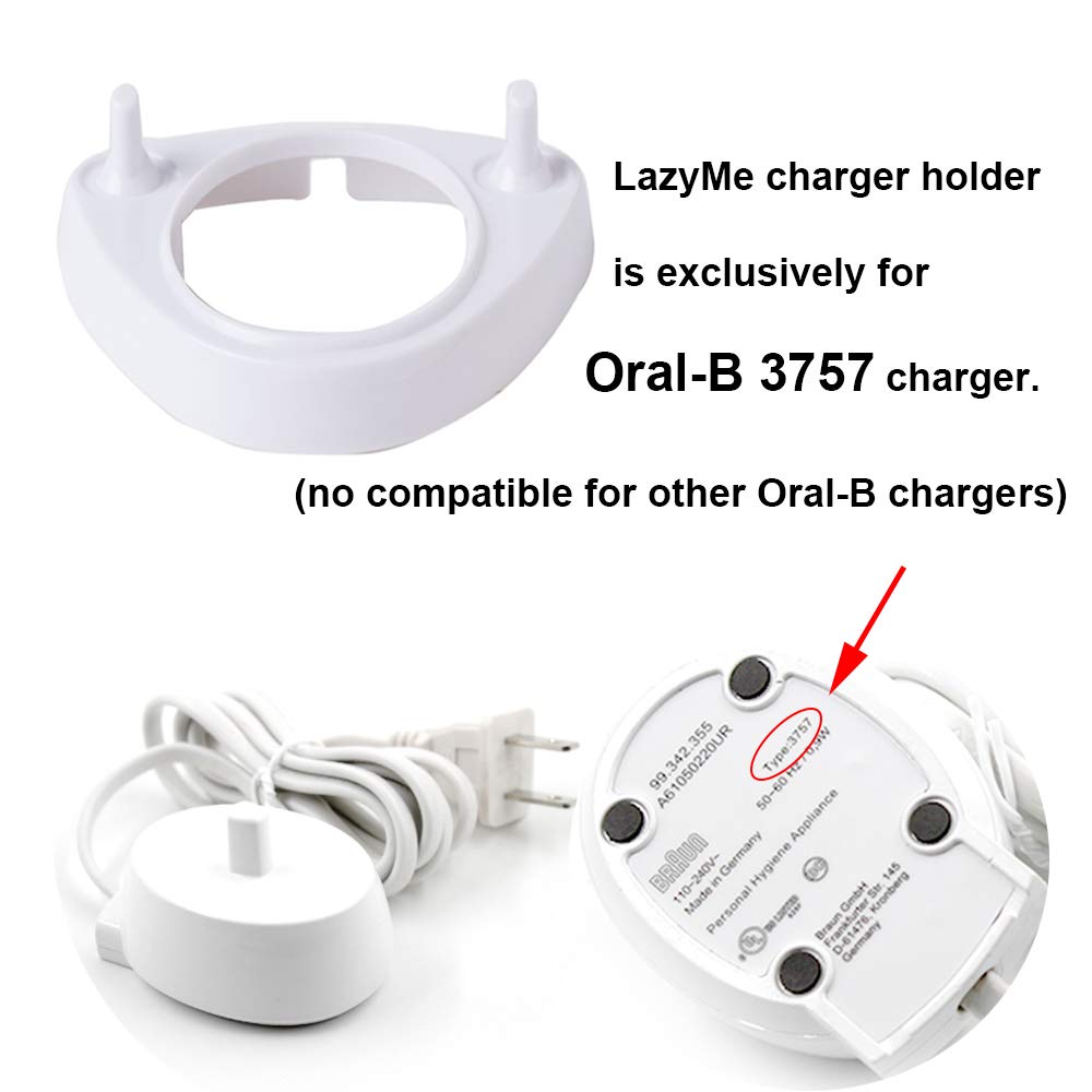 Lazyme Single Charger Holders Toothbrush Heads Holder Compatible For Oral-B, For Oral-B D Series, Pro Series (1 Pack)