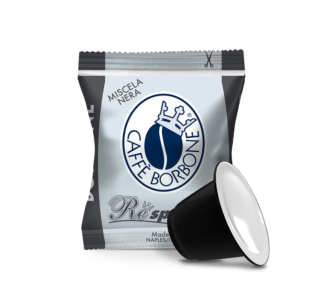 Caffè Borbone Espresso Coffee Pods, 50 Count, Nespresso Compatible, Black Blend