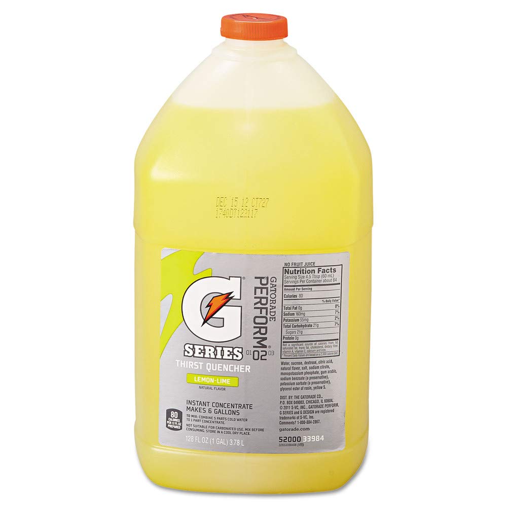 Gatorade 03984 Thirst Quencher Liquid Concentrate, Yellow, Lemon-Lime, 128 Fl Oz (Pack Of 4)