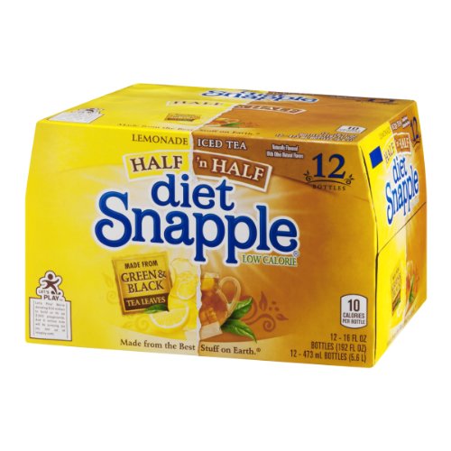 Snapple Diet Half n Half Tea, 16 Ounce (12 Bottles)