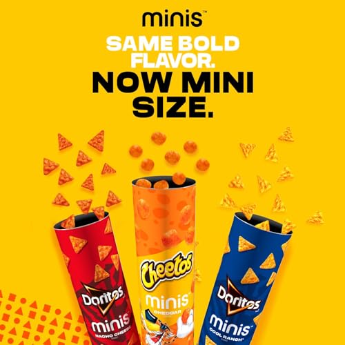 Cheetos Minis Canisters, Cheddar, 3.625 Ounce (Pack Of 6)
