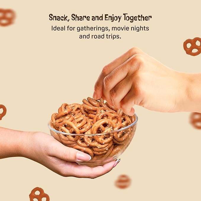 Austin Pretzel Co. Southern Roasted Pecan Pretzels, 4 Oz Gourmet Snack, Crunchy Bite-Sized, Pack of 4