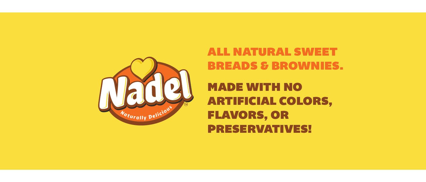 Nadel - Naturally Delicious Pumpkin Spice Bread Slices, 12 Pack, Sweet Breads & Cakes Breakfast Bar, Back To School Lunch Snack.