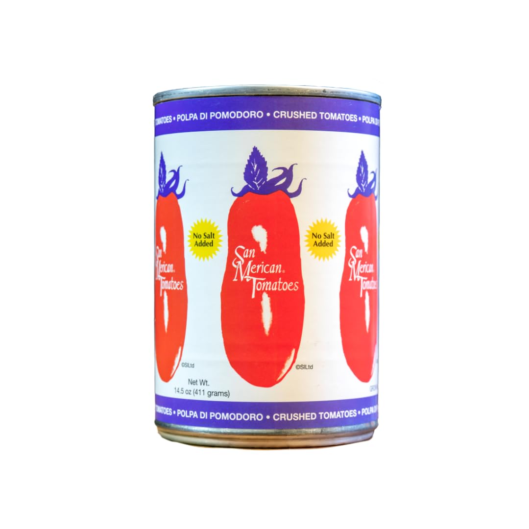 San Merican Tomato No Salt Added Crushed Tomatoes, 14.5 Oz