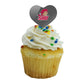 GRAPHICS & MORE Cupcake Picks Set of 6, Acrylic, Sacred Heart University, Heart Decoration, One Size, Model CUPCAKE.HEART.CLCSHU.Z008660