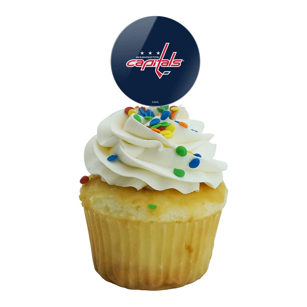 Washington Capitals Logo Cupcake Picks Toppers Decoration Set Of 6
