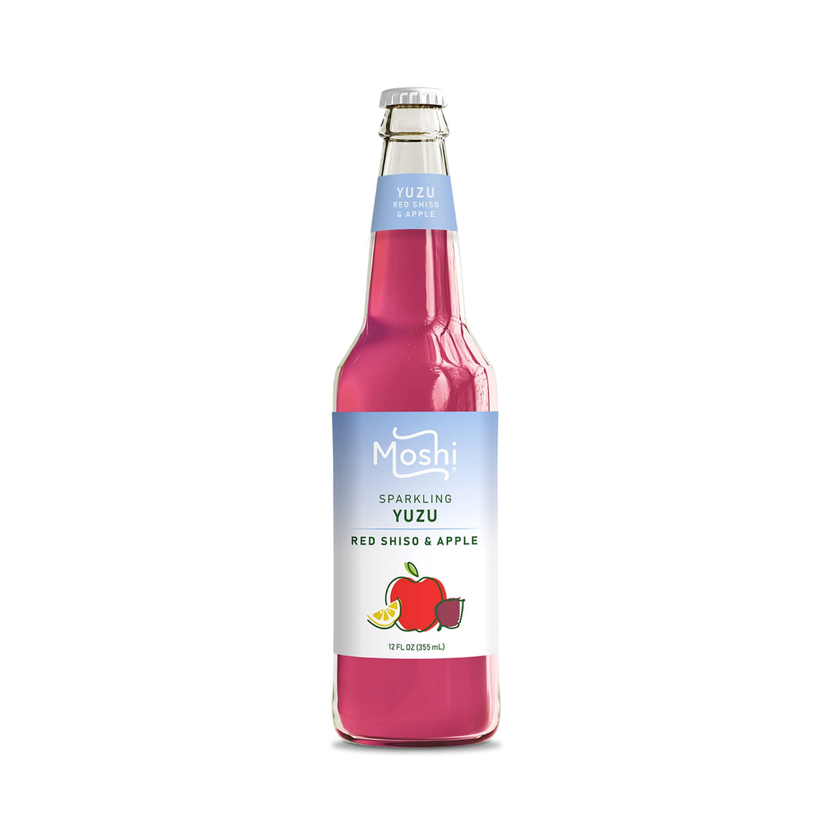 Moshi Sparkling Drinks - Red Shiso & Apple Yuzu, 12 Bottles, Model 1021232