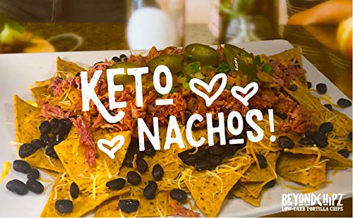 Beyondchipz Low Carb Tortilla Chips, Whole Lotta' Nacho, Keto Friendly, Gluten Free, 5.3Oz Bag, Pack Of 2
