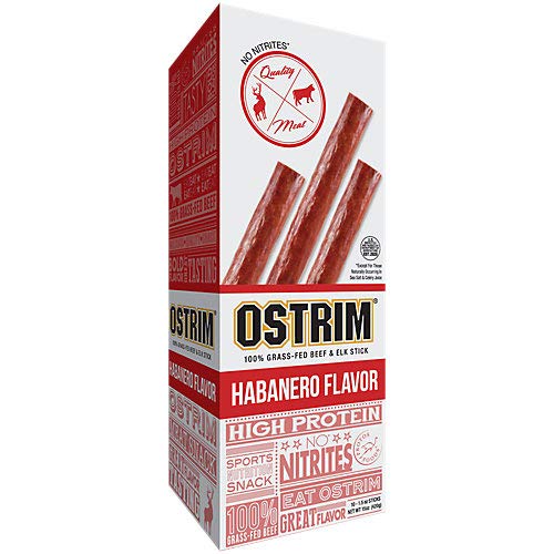 Ostrim High Protein Beef Elk Snack Stick Habanero (10 Sticks)