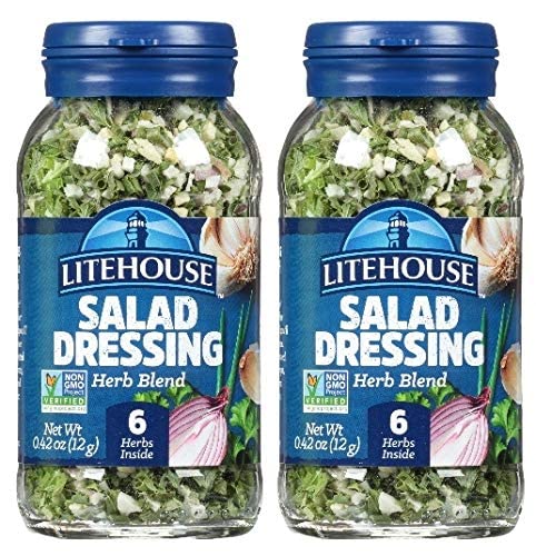 Litehouse Freeze Dried Herb Blend Salad Dressing, Organic, Non-GMO, Gluten-Free, 0.42 Ounce, 2-Pack