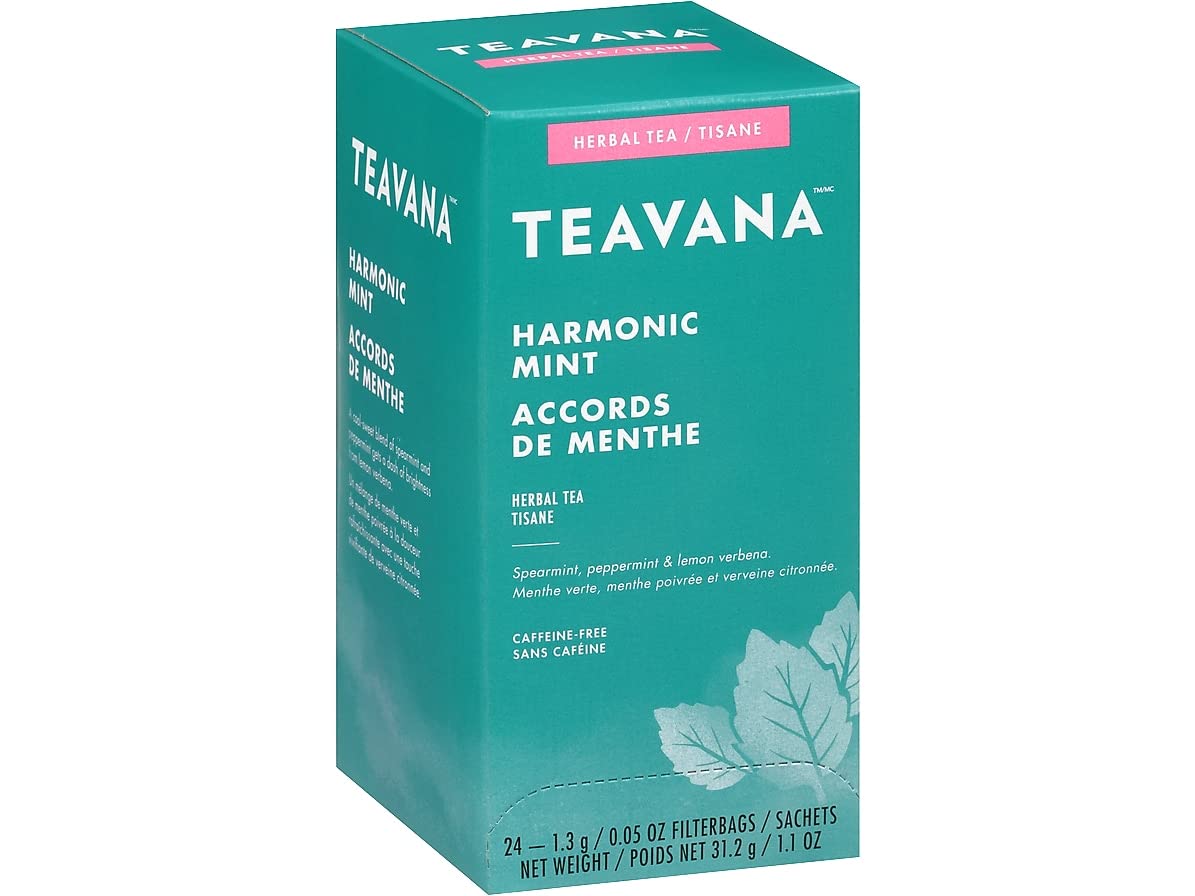 Teavana Sbk13091 Harmonic Mint Decaf Tea Bags, 24/Box