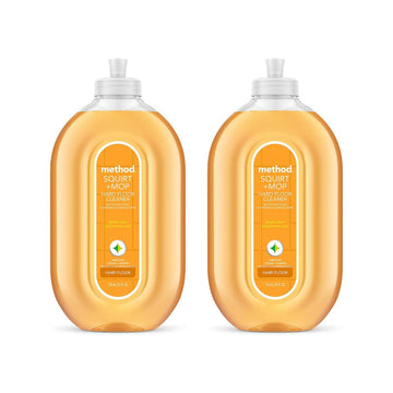 Method Hardwood Floor Cleaner Squirt + Mop Bottle, Ginger Yuzu, For Sealed Hardwood And Laminate Floors, 25 Fl Oz (Pack Of 2)