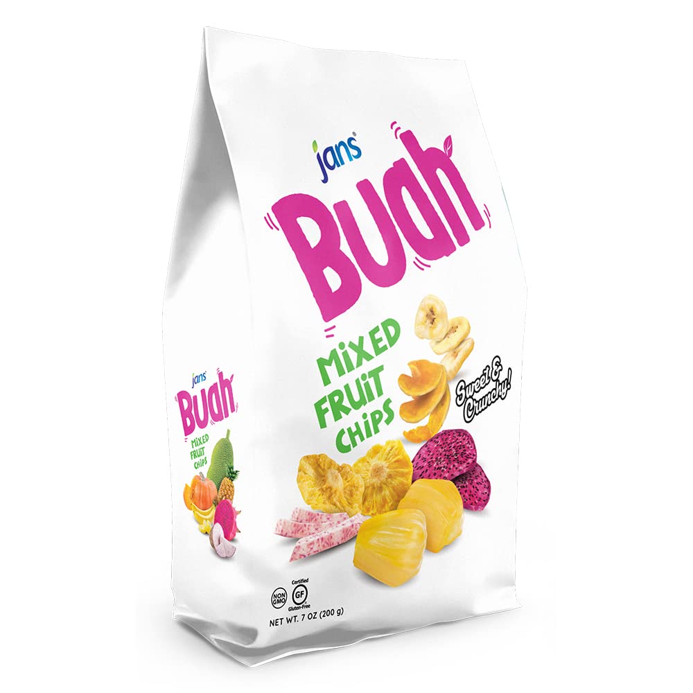 Jan'S Buah Dried Fruit Chips - Experience Real Fruit, Gluten-Free, Sweet & Crunchy, Ready-To-Eat, Perfect For Anytime Snacking (